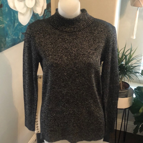 Vintage black and silver sparkle sweater - Picture 2 of 7